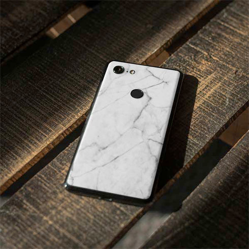 White Marble Google Pixel 3 Skin